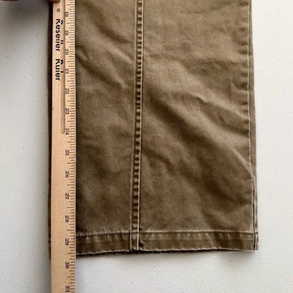 Sandro Paris Cargo Utility Pants Women 40 US 8 Brown Twill Wide Leg Utility - Picture 6 of 8